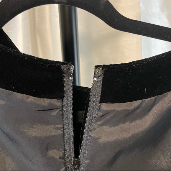 80s/90s Vintage Black Velvet dress with lace size small/medium NO TAG handmade - Picture 8 of 13